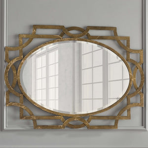 Gold Oval Accent Mirror