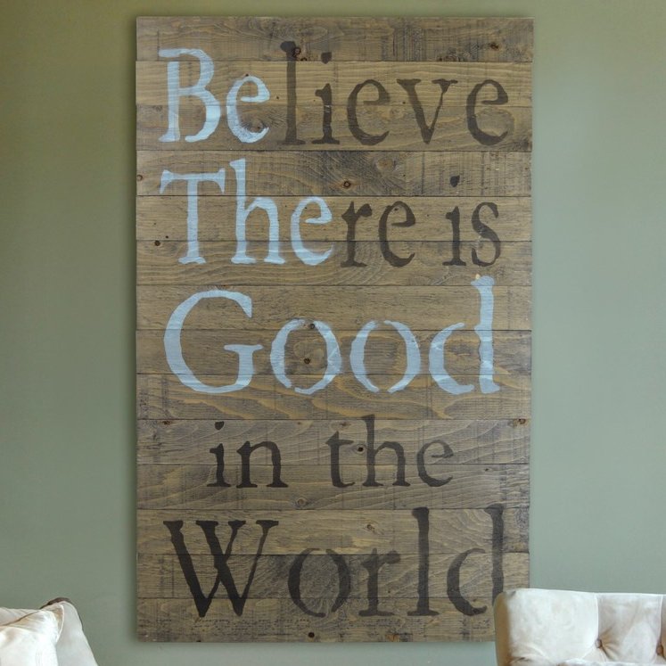 Crate Sign 'Be The Good' by Denise Walsh Textual Art on Plaque