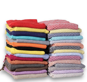 Elegancia Diamond Weave Cotton Throw Blanket