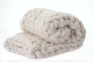 Madeira Chunky Knit Merino Wool Throw