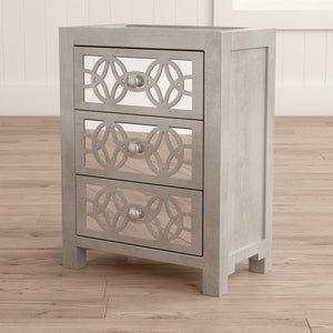 Hubert Mirrored 3 Drawer Accent Chest