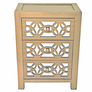 Hubert Mirrored 3 Drawer Accent Chest