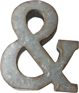 7" Galvanized Metal Ampersand