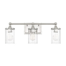 Hague 3-Light Vanity Light with Clear Beveled Glass